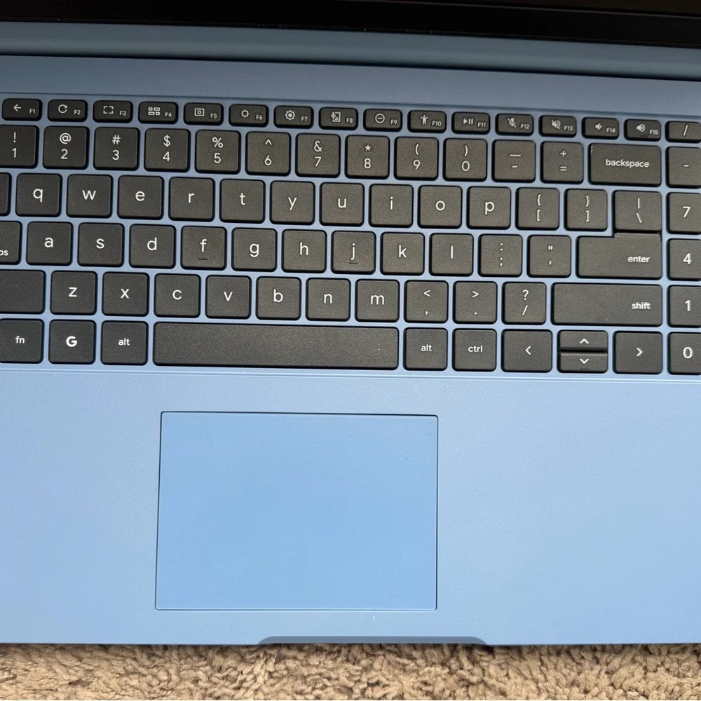 ASUS Light Blue Chromebook Laptop - Slim Top-Load Design